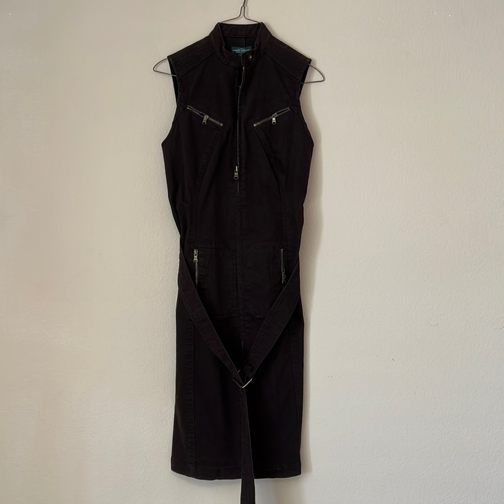 Lauren Jeans Co. Ralph Lauren Brown Denim Dress